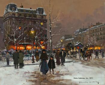 愛德華 科爾特斯 Place Pigalle, Winter